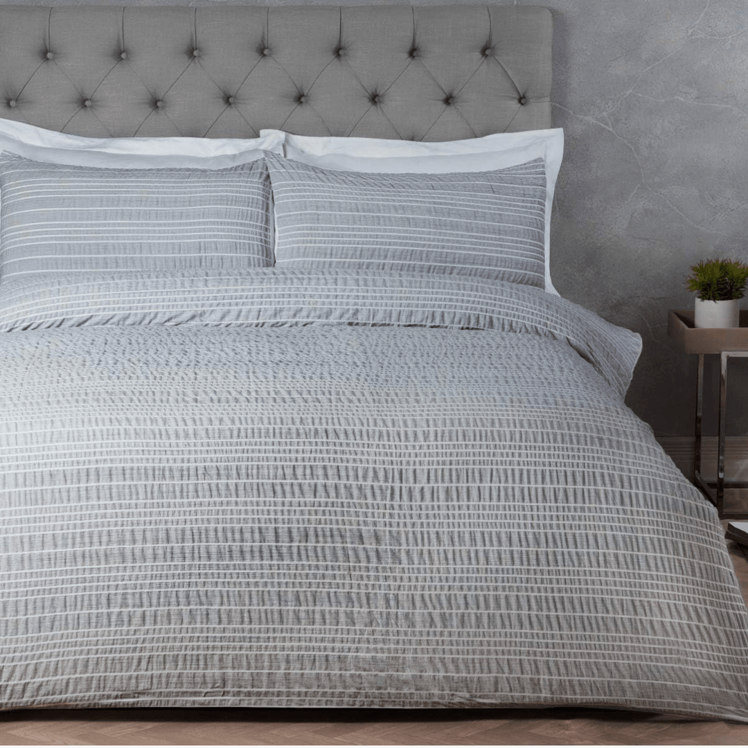 Sleepdown Grey Marl Stripe Duvet Cover from You Know Who's