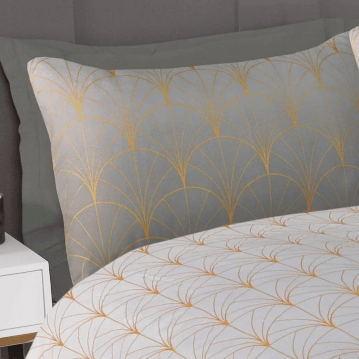 Sleepdown Grey Ombre Metallic Deco Double Duvet Set from You Know Who's