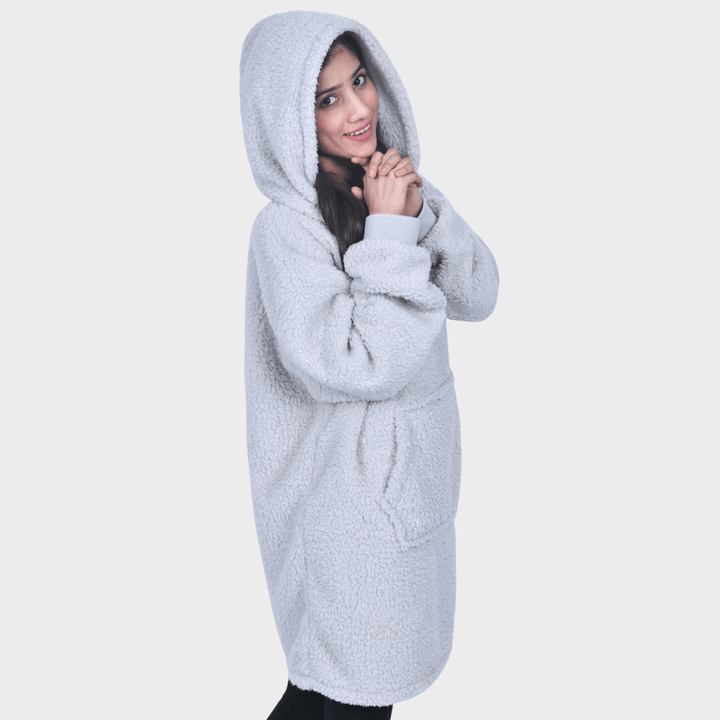 Sleepdown Grey One - size Blanket Hoodie from You Know Who's