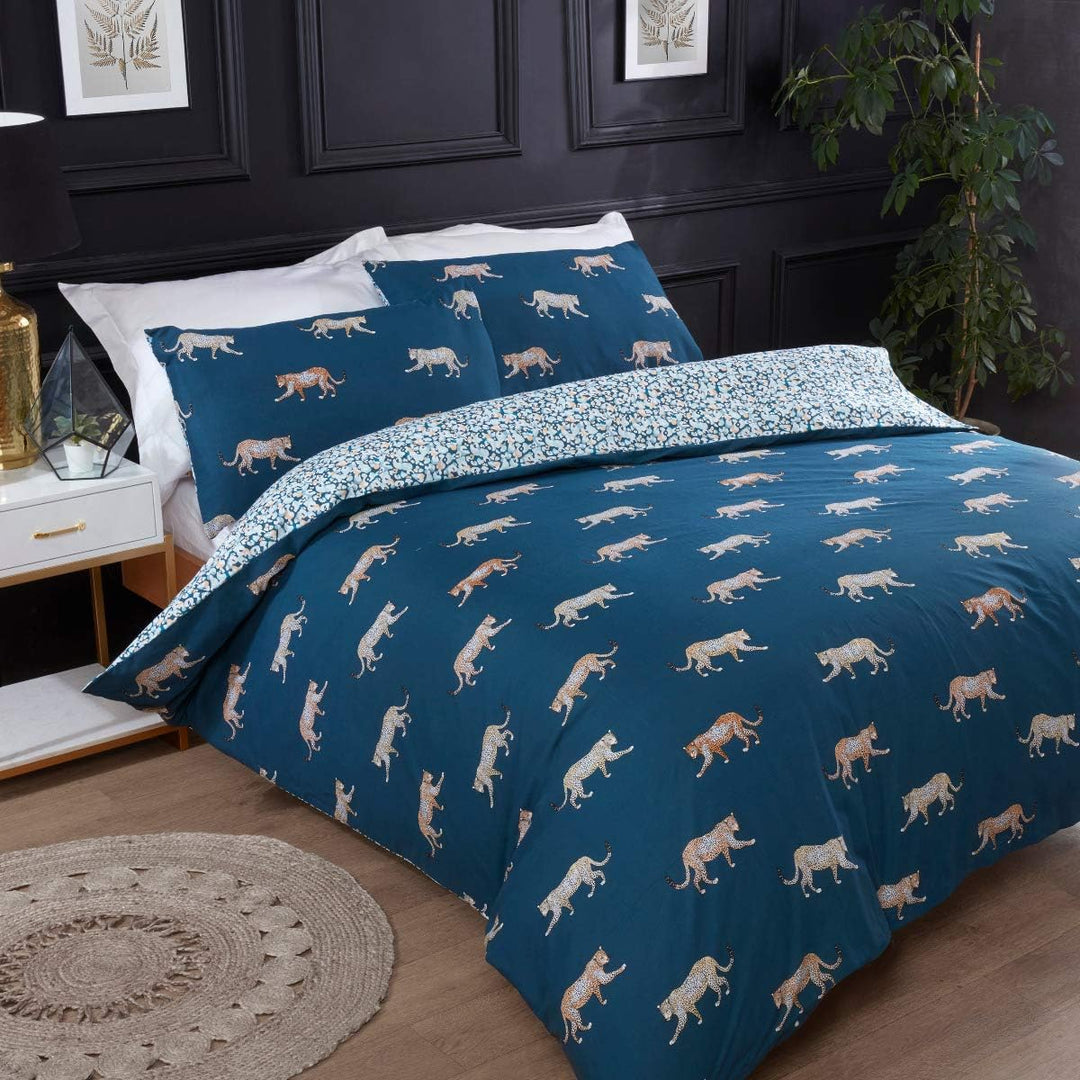 Sleepdown Leopard Teal Duvet Set from You Know Who's