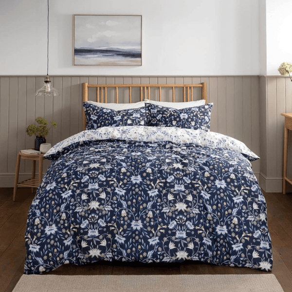 Sleepdown Matt Blue Floral Damask Single Duvet Set from You Know Who's
