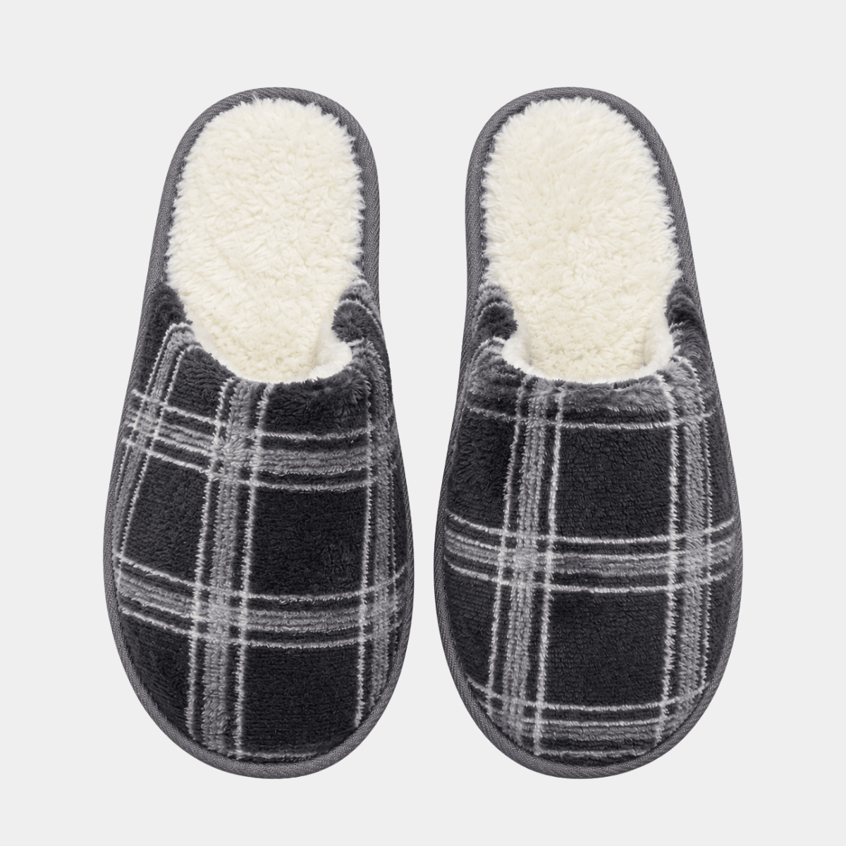 Sleepdown Mens Checked Mule Slippers from You Know Who's