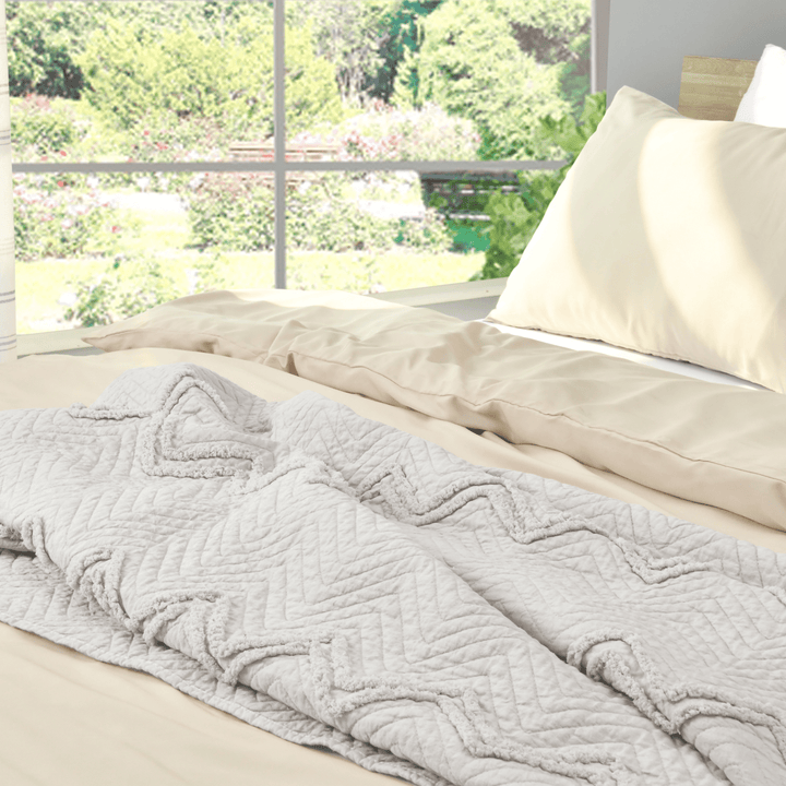 Sleepdown Natural Tufted Bedspread 150x200 from You Know Who's