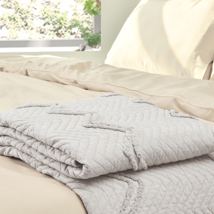 Sleepdown Natural Tufted Bedspread 150x200 from You Know Who's