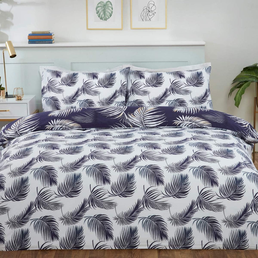 Sleepdown Navy Palm Print Duvet Cover from You Know Who's