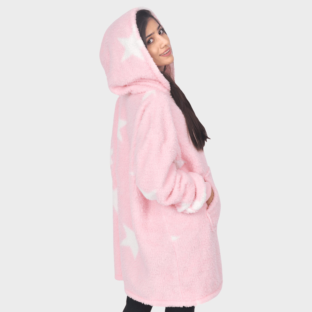 Sleepdown Pink One - size Blanket Hoodie from You Know Who's