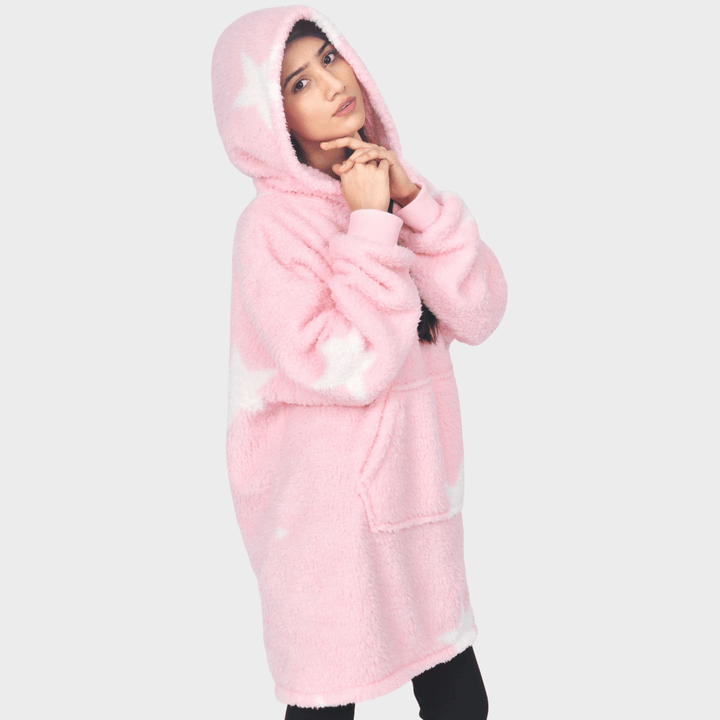 Sleepdown Pink One - size Blanket Hoodie from You Know Who's