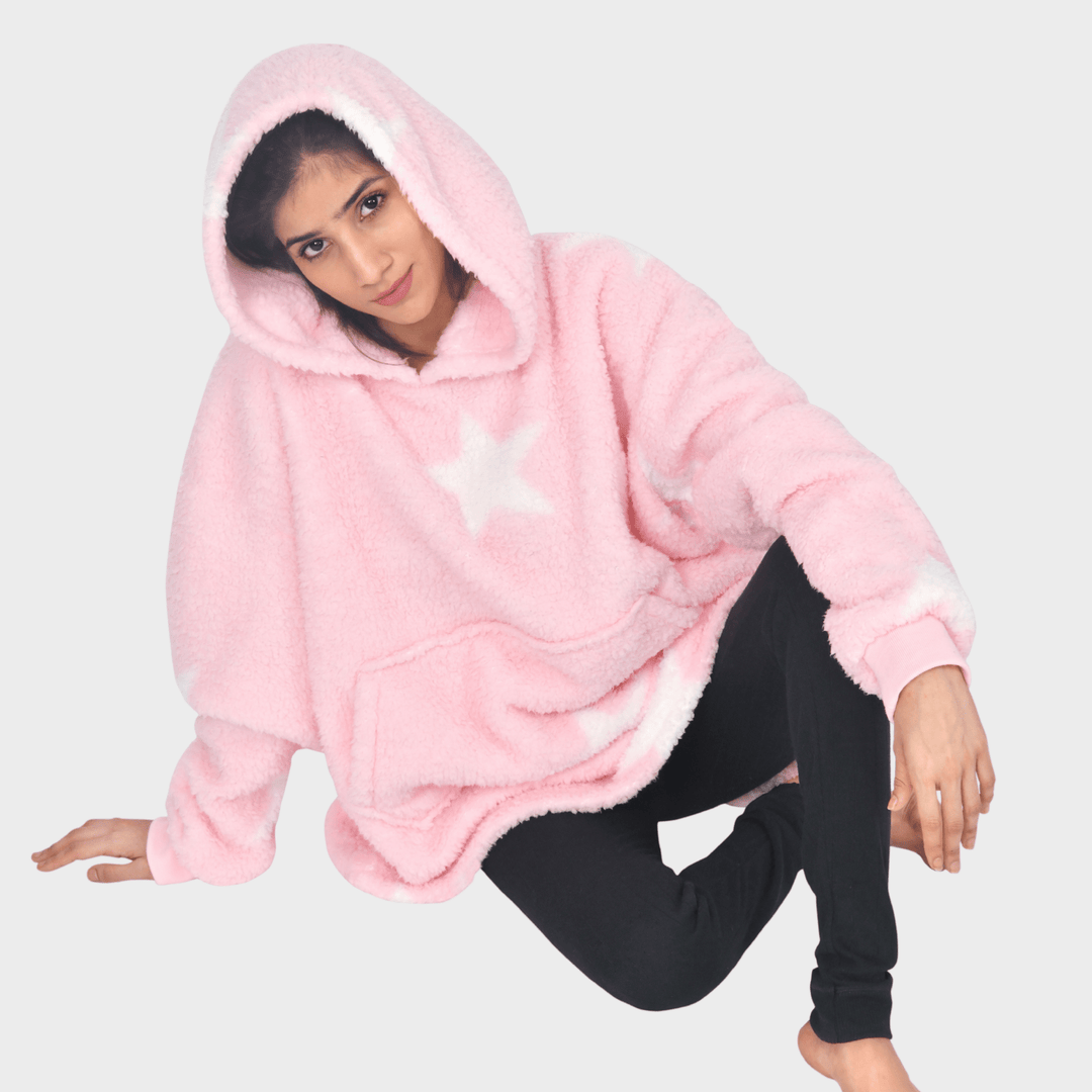 Sleepdown Pink One - size Blanket Hoodie from You Know Who's