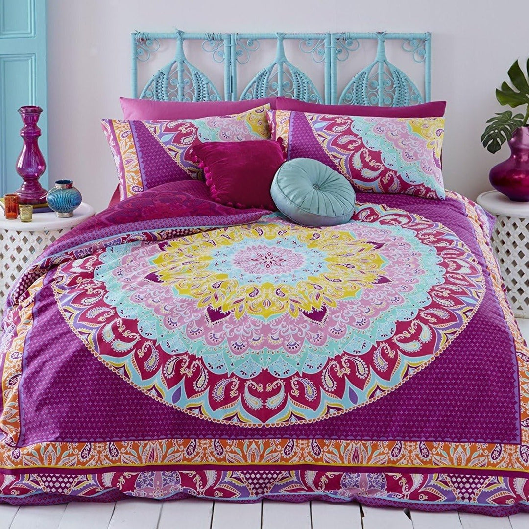 Sleepdown Pink Paisley Mandala Duvet Cover from You Know Who's