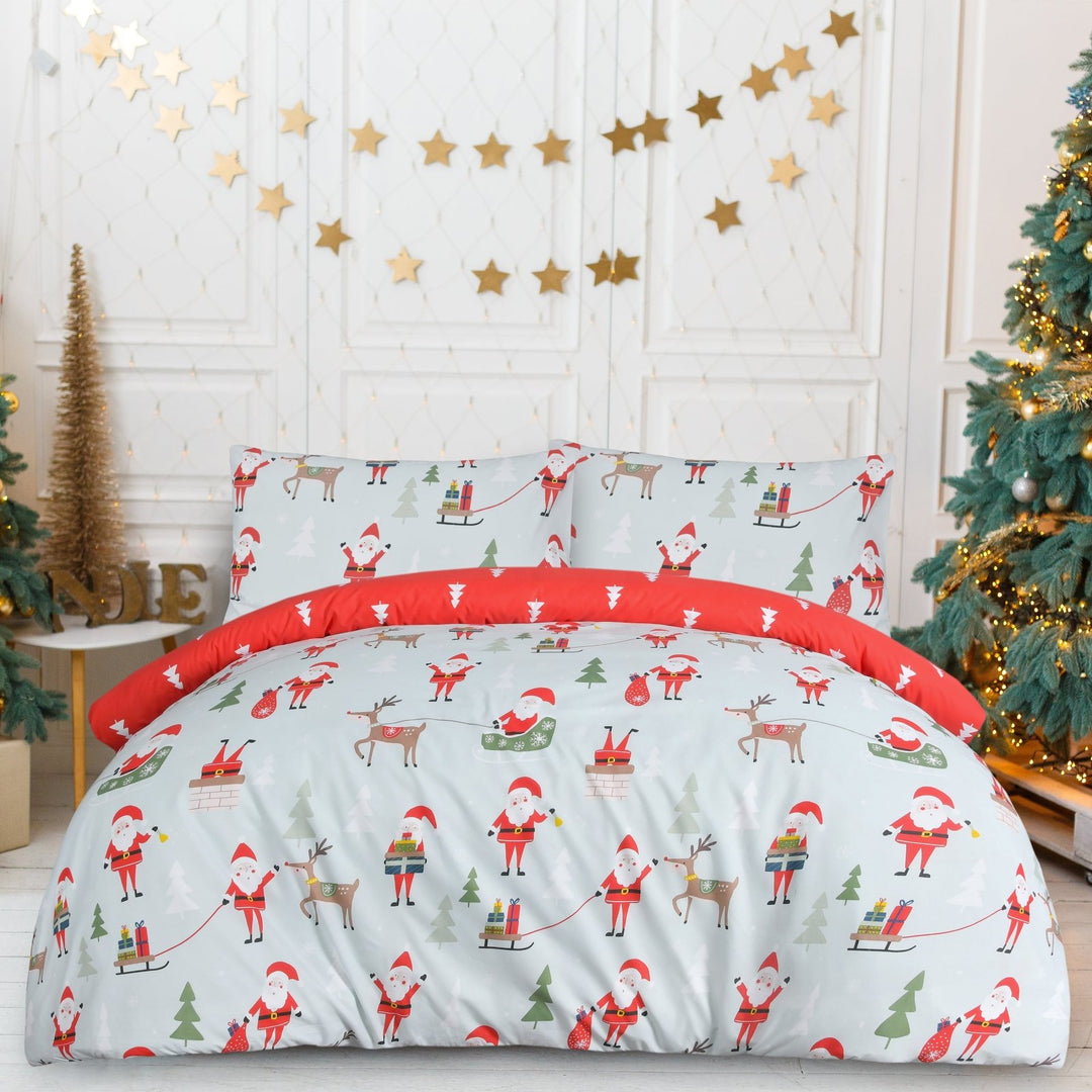Sleepdown Reversible Santa Multi Single Duvet Set from You Know Who's