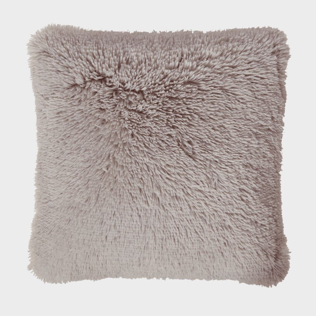 Sleepdown Shaggy Faux Fur Silver Grey 45x45cm from You Know Who's