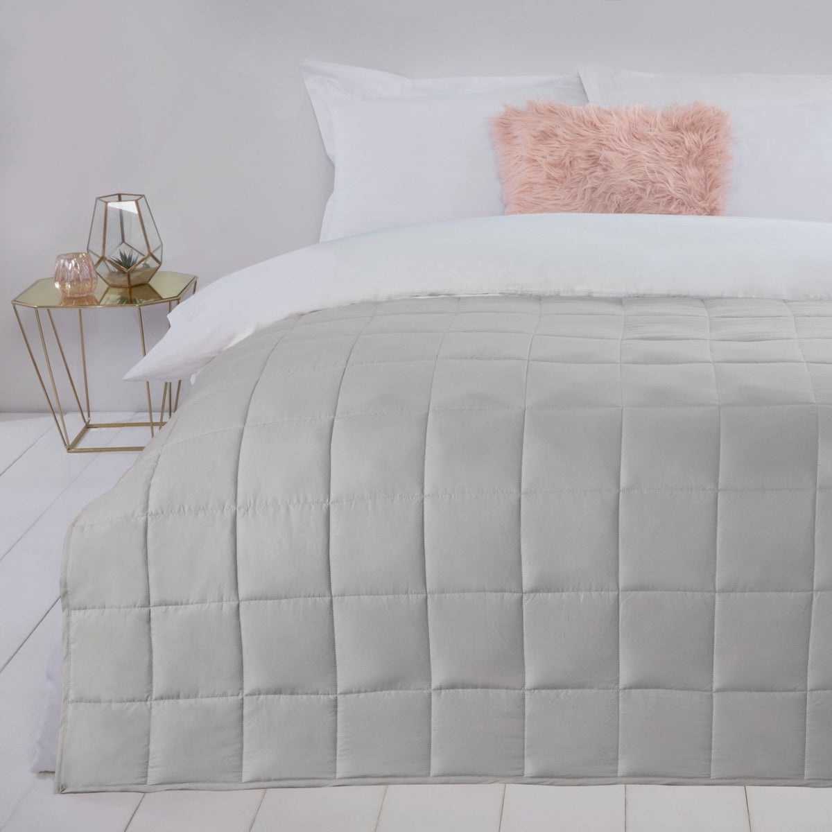 Sleepdown Silver Weighted Microfibre Throw from You Know Who's
