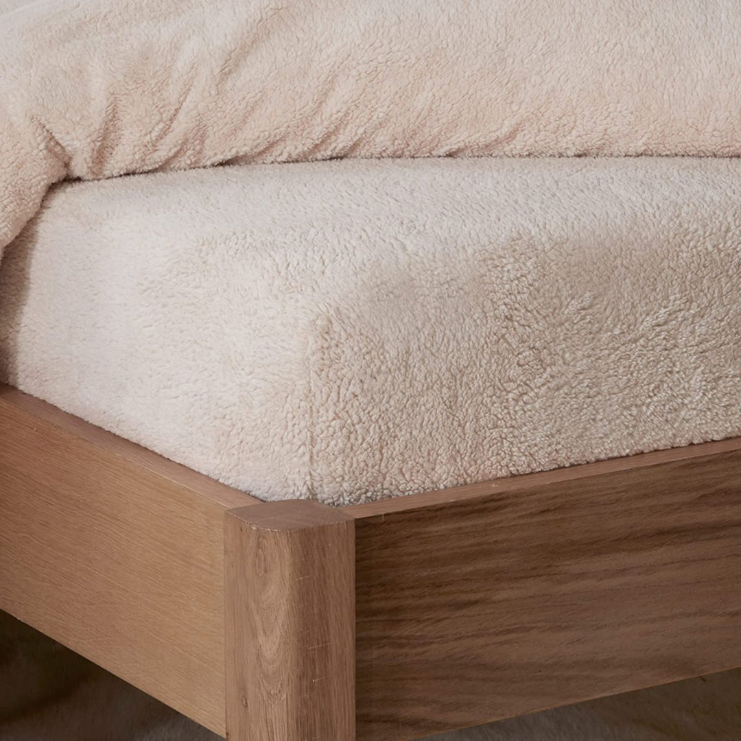 Sleepdown Teddy Fleece fitted Sheet - Natural from You Know Who's