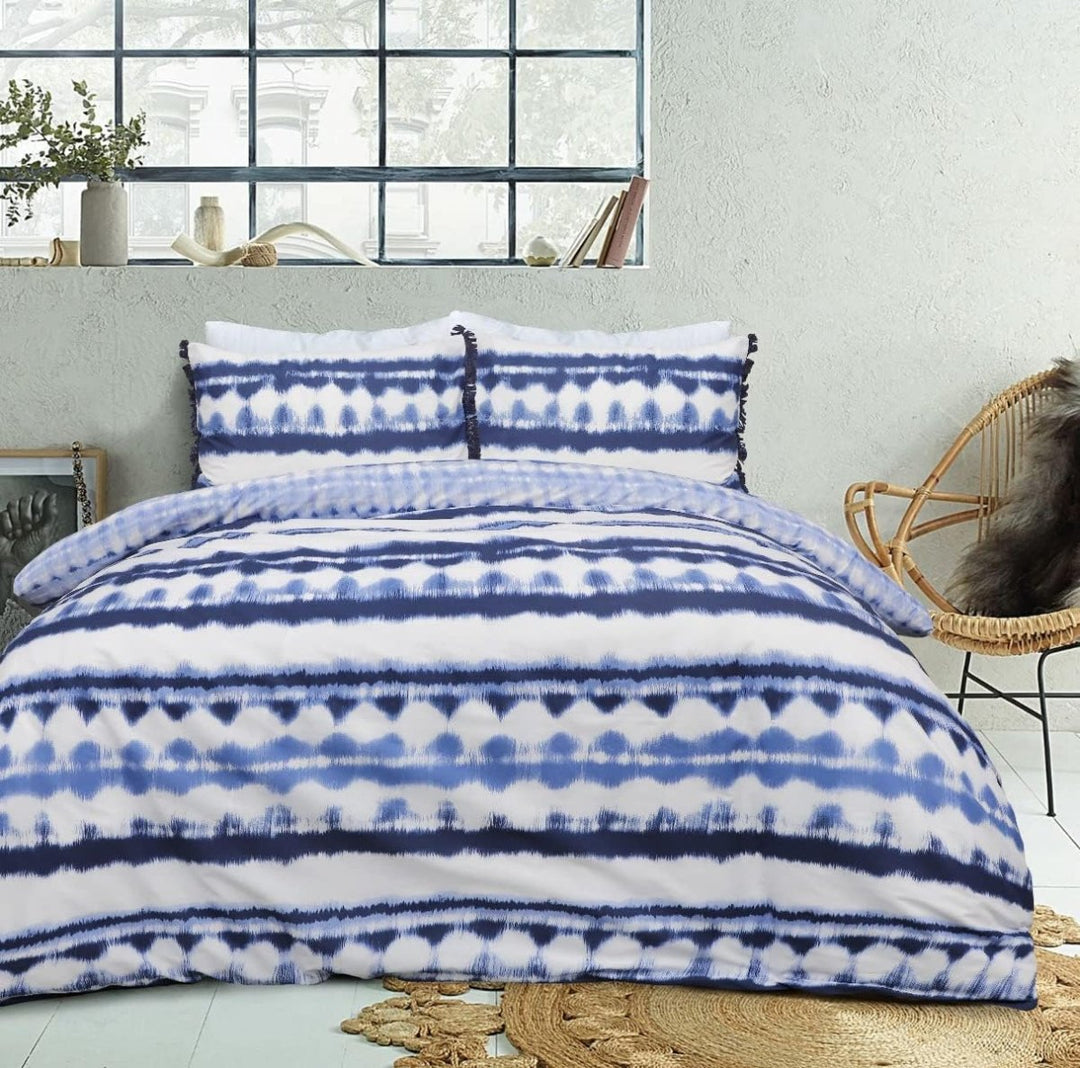 Sleepdown Tiedye Tassel Blue Duvet Cover from You Know Who's