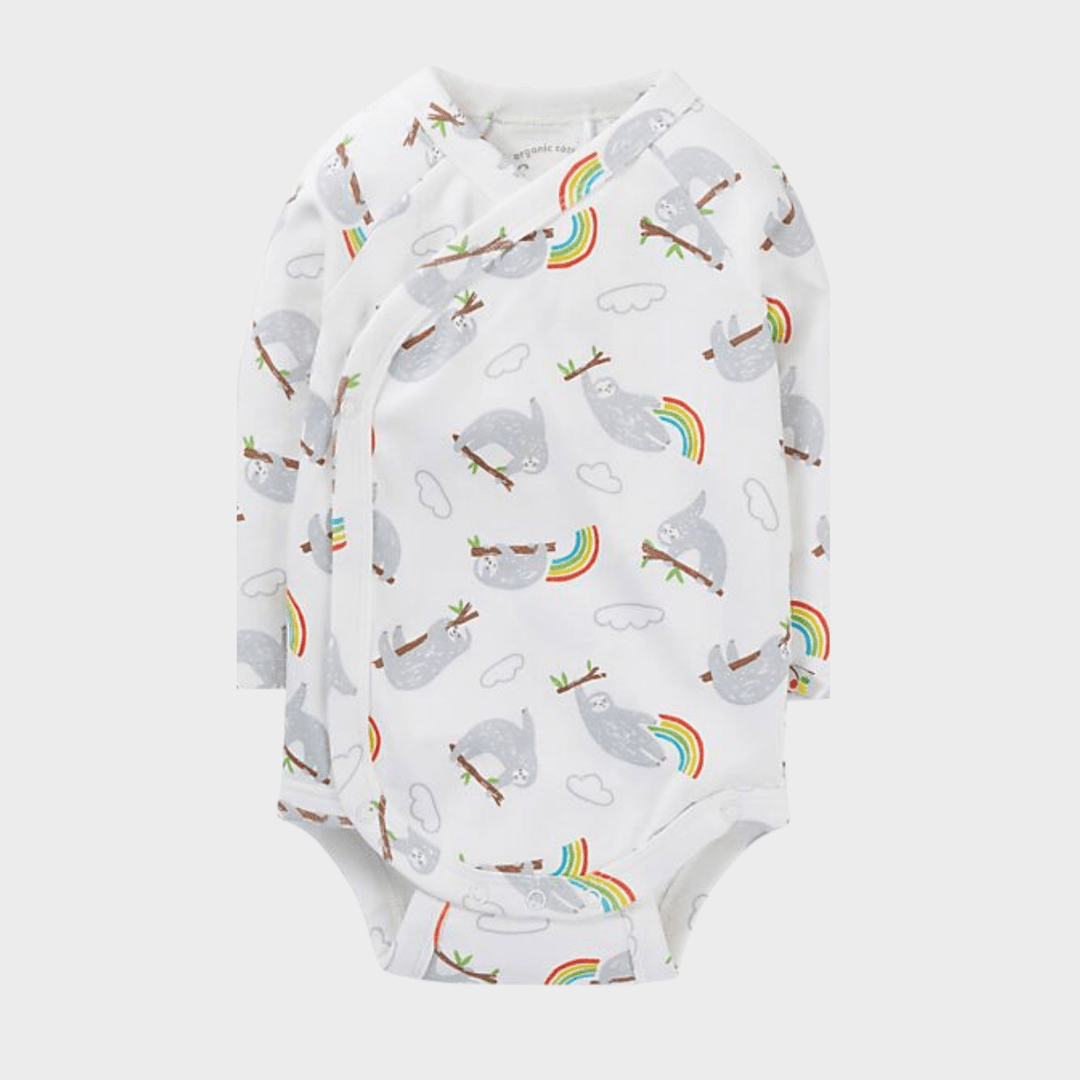 Sloth Rainbow Frugi Baby Bodysuit from You Know Who's