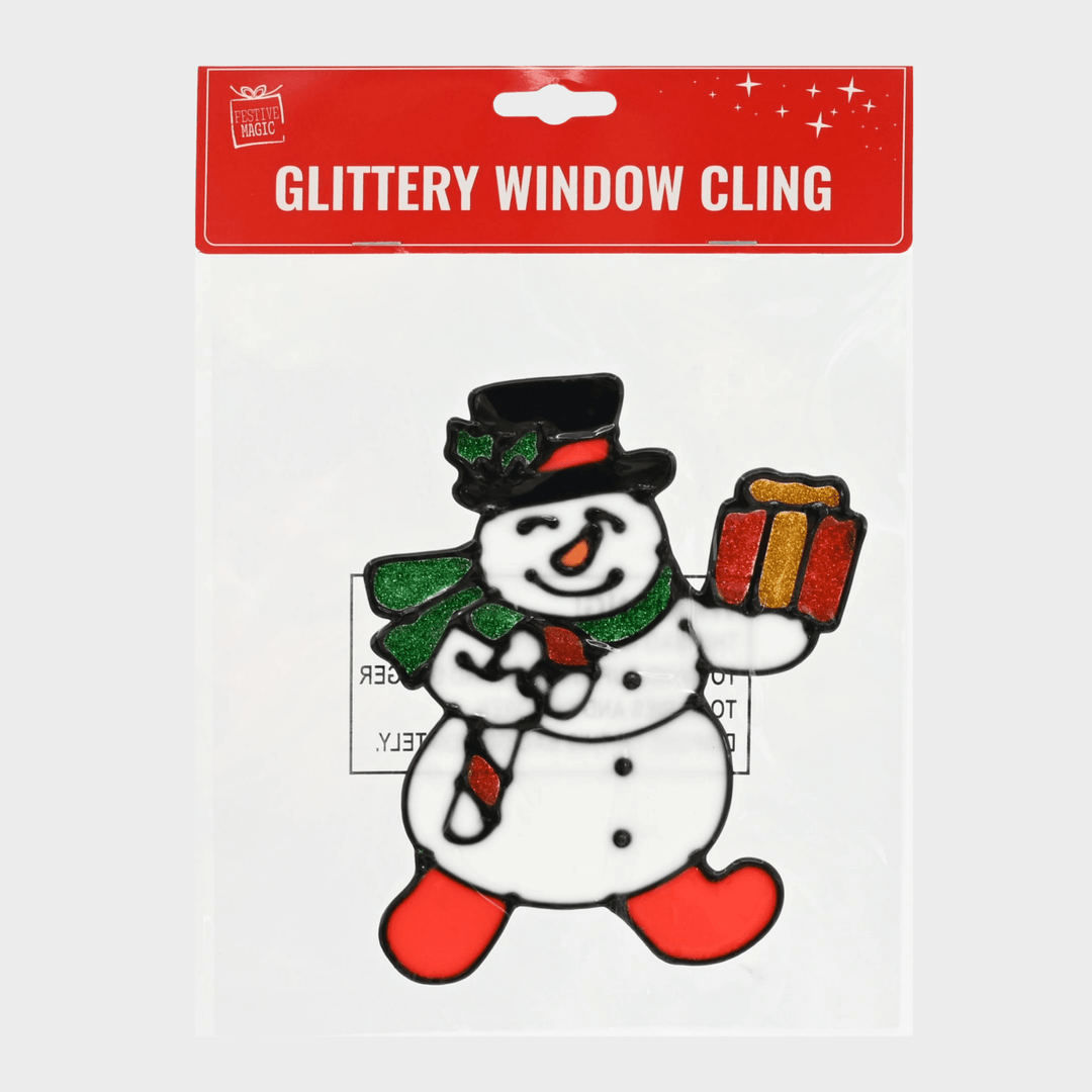 Snowman window sticker 18cm glitter from You Know Who's