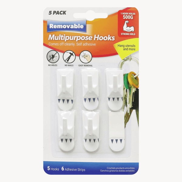 Stick on Removable Hooks 5pk from You Know Who's