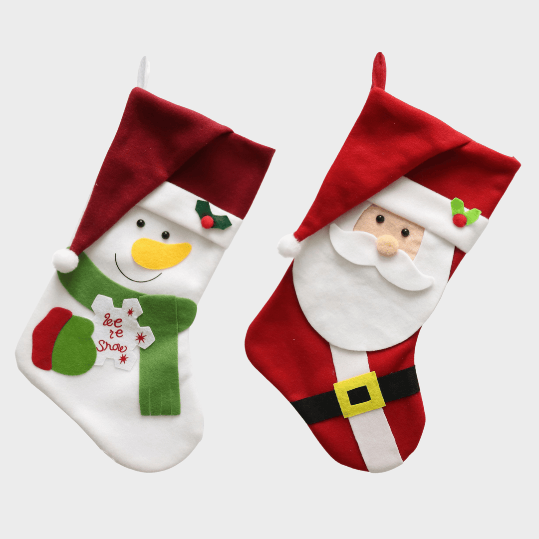 Stocking with santa hat 46cm asst from You Know Who's