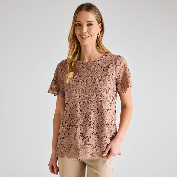 Stone Crochet Flower Top from You Know Who's