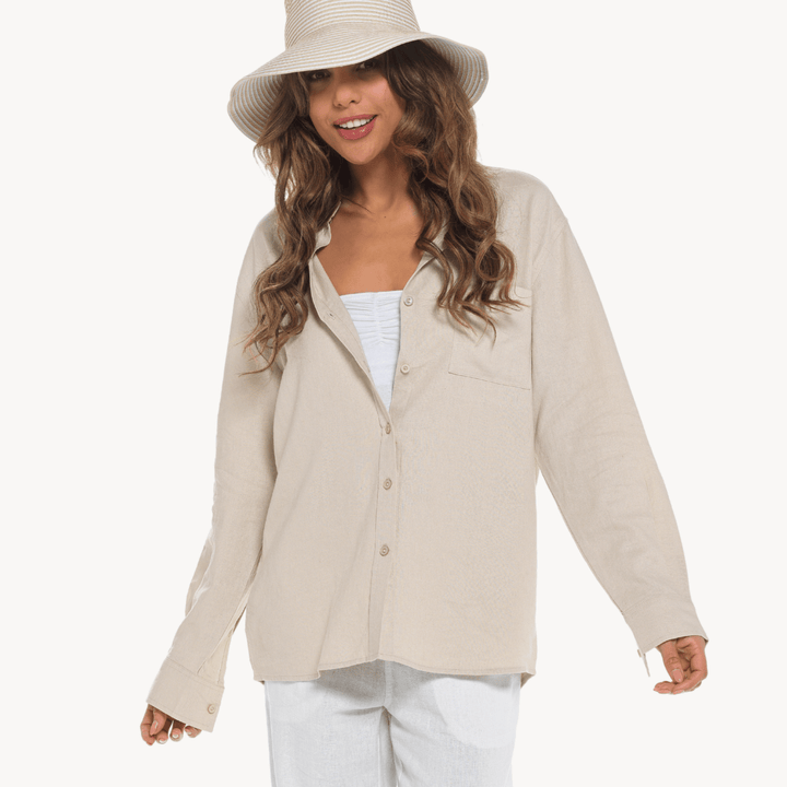Stone Linen Mix Shirt from You Know Who's