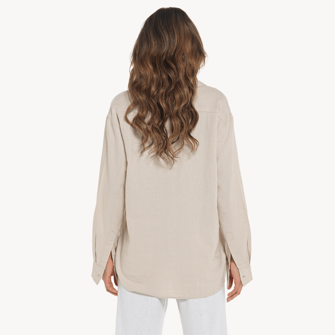 Stone Linen Mix Shirt from You Know Who's