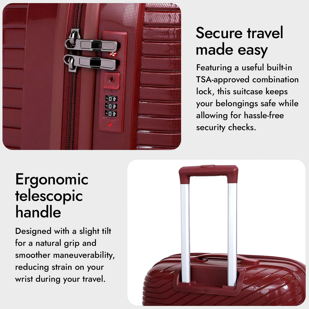 3 Piece Hard Shell Luggage Suitcase Set