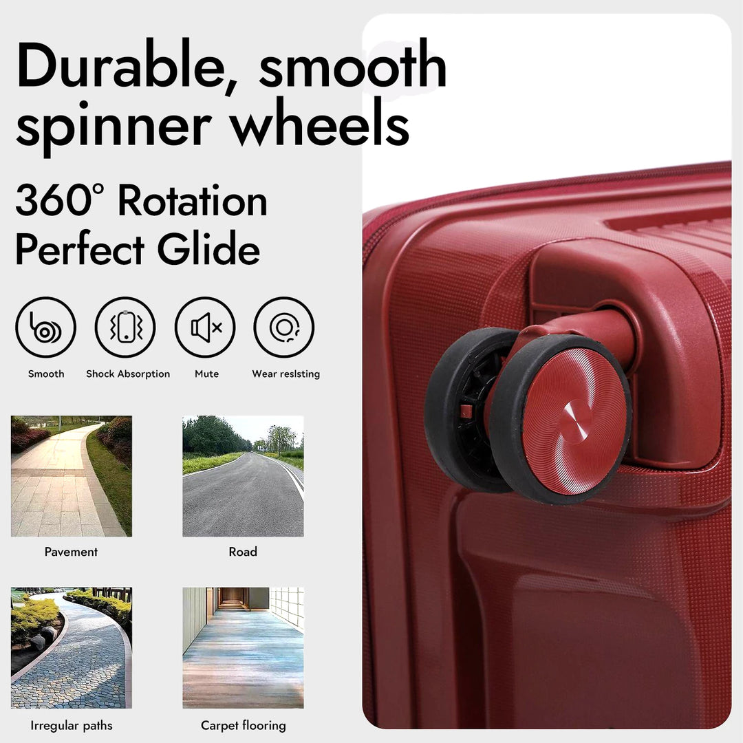 3 Piece Hard Shell Luggage Suitcase Set