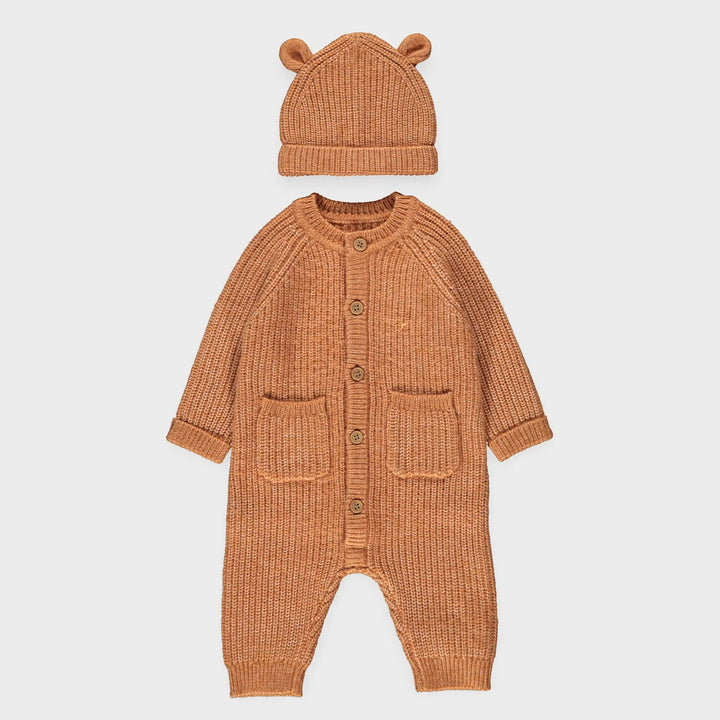 Tan Baby Knitted Hat Sets from You Know Who's