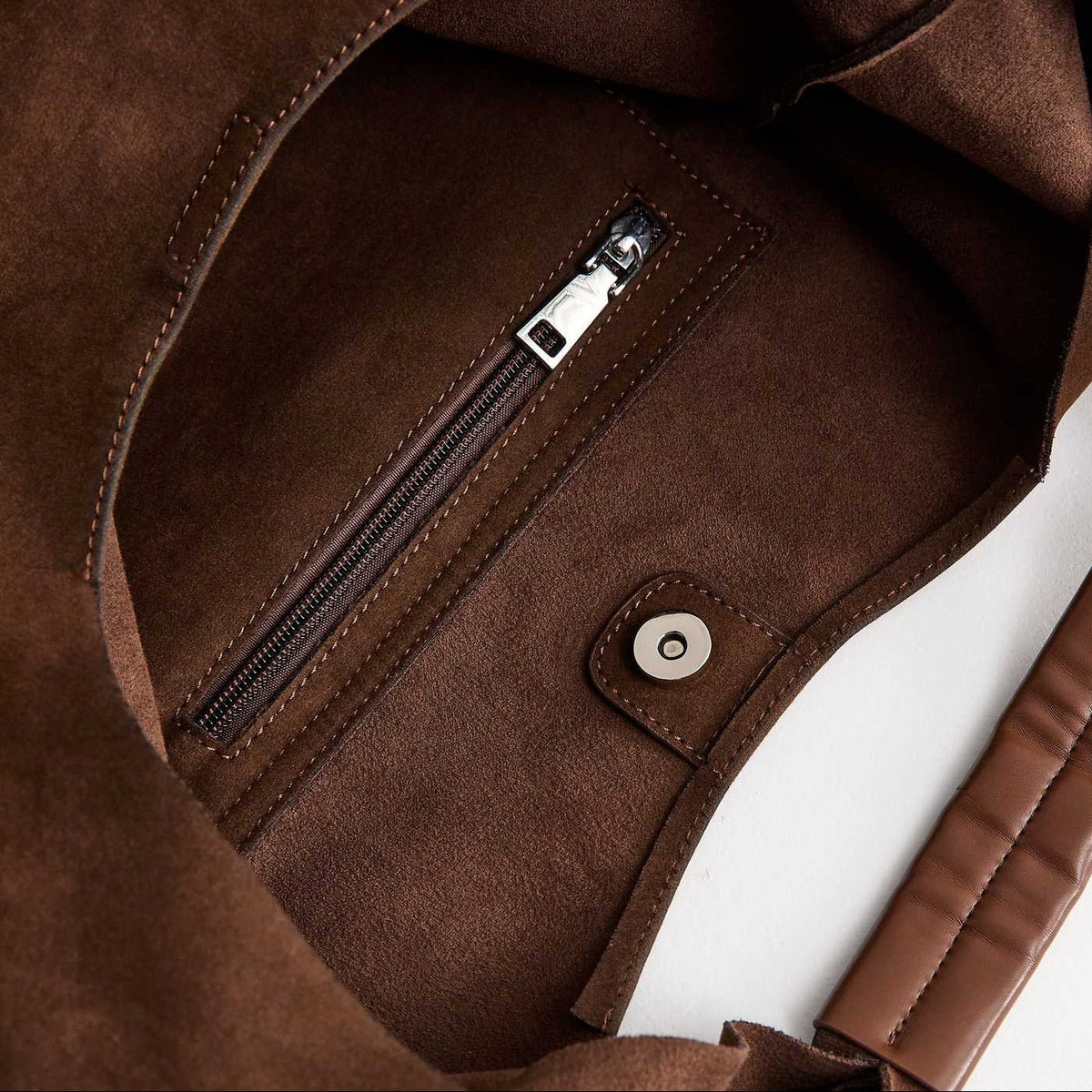 Tan Faux Suede Slouchy Hobo Tote Bag from You Know Who's