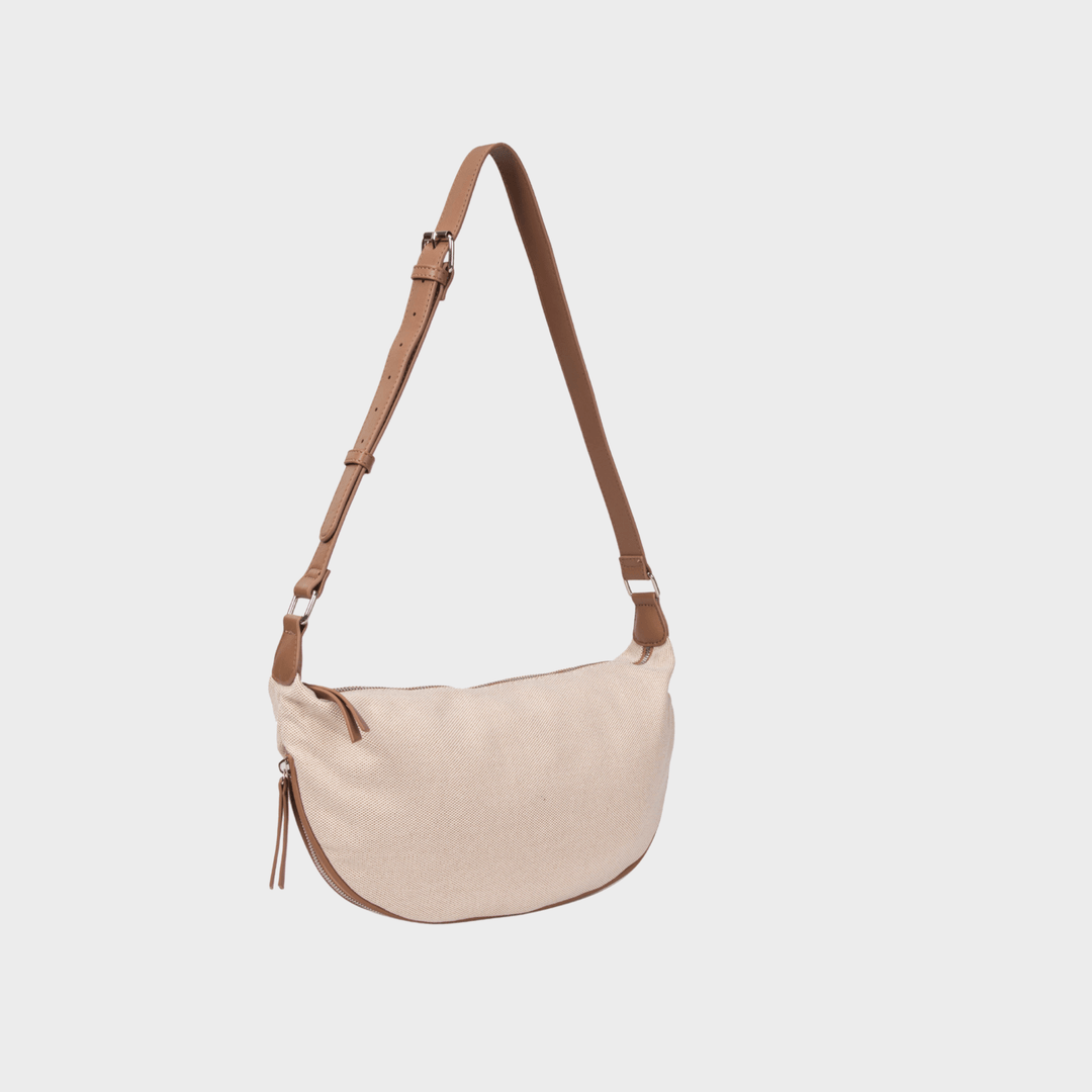 Tan Half Moon Crossbody Bag from You Know Who's
