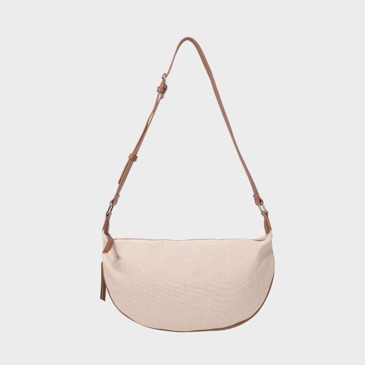 Tan Half Moon Crossbody Bag from You Know Who's