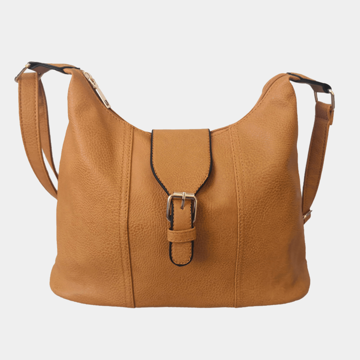 Tan Small Shoulder Bag with Buckle from You Know Who's