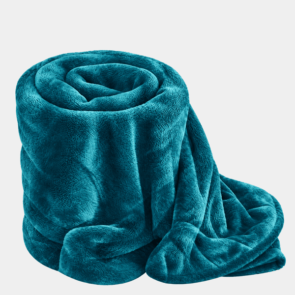 Teal Faux Mink Throw from You Know Who's