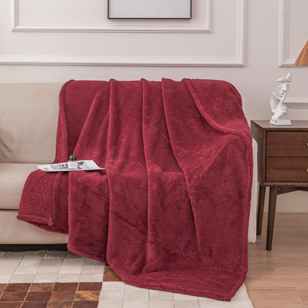 Teddy Sherpa Throw 150x200cm - Mulberry from You Know Who's