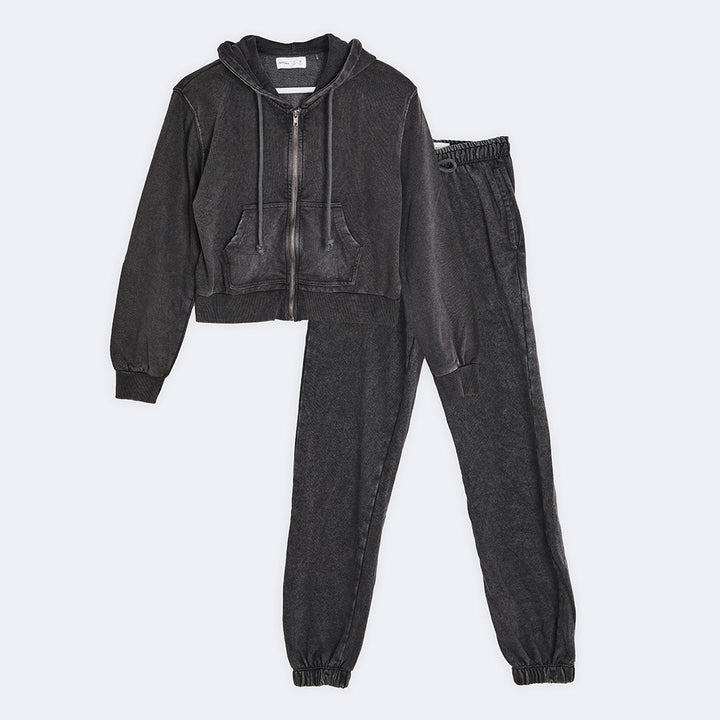 Teen Girls (Lefties) Washed Cropped Zipper from You Know Who's