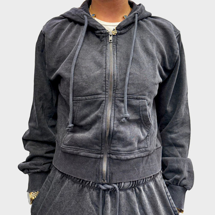 Teen Girls (Lefties) Washed Cropped Zipper from You Know Who's