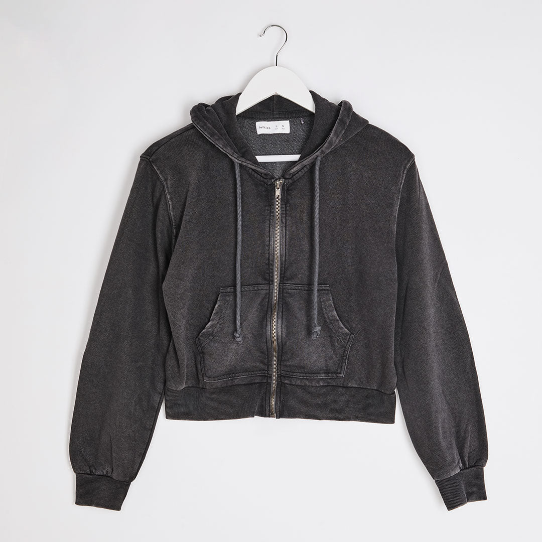 Teen Girls (Lefties) Washed Cropped Zipper from You Know Who's