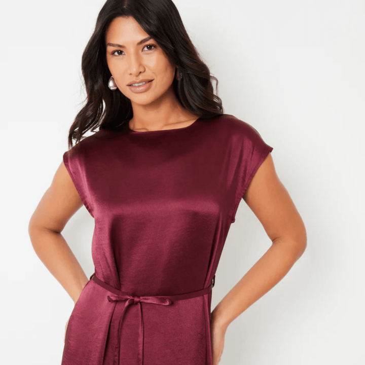 Threadbare Belted Satin Dress from You Know Who's