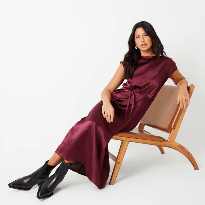 Threadbare Belted Satin Dress from You Know Who's