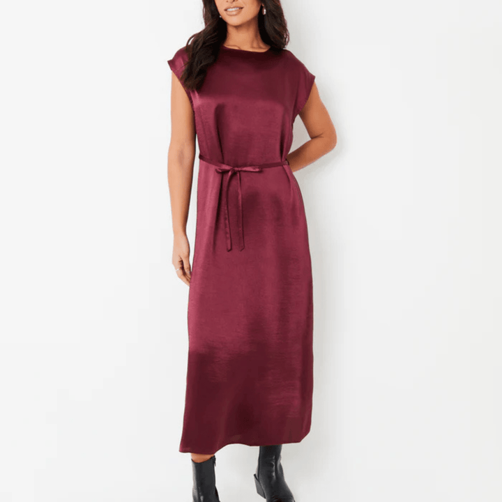Threadbare Belted Satin Dress from You Know Who's