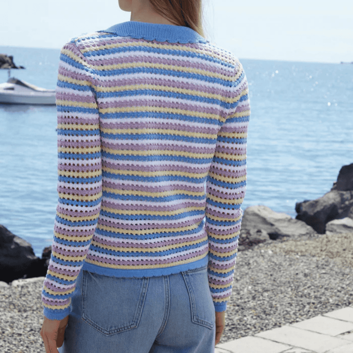 Threadbare Blue Crotchet Collared Cardigan from You Know Who's