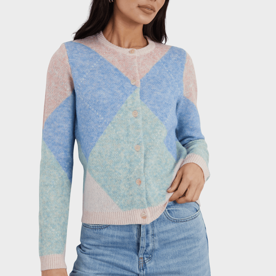 Threadbare Blue/Pink Button Up Cardigan from You Know Who's