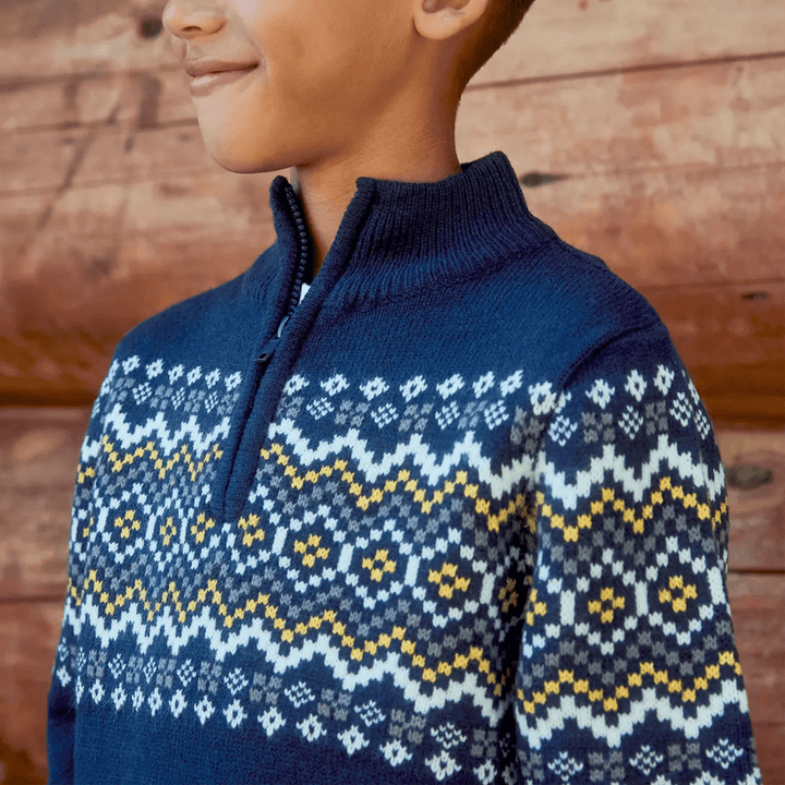 Threadbare Boys 1/4 Zip Christmas Jumper from You Know Who's