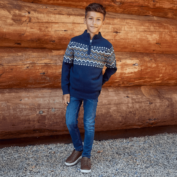 Threadbare Boys 1/4 Zip Christmas Jumper from You Know Who's