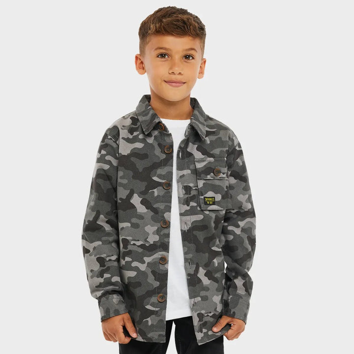 Threadbare Boys Camo Shirt Jacket from You Know Who's