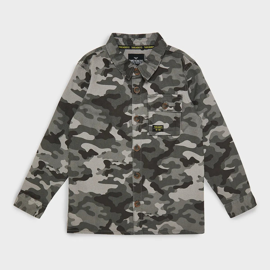 Threadbare Boys Camo Shirt Jacket from You Know Who's