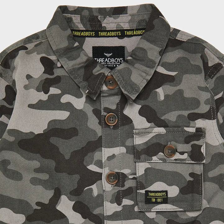 Threadbare Boys Camo Shirt Jacket from You Know Who's