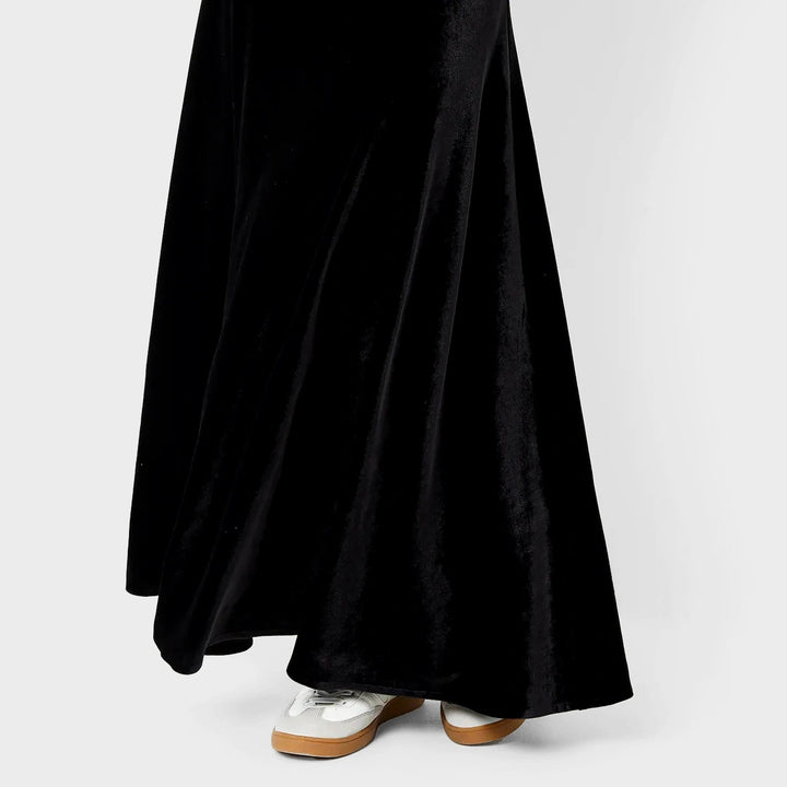 Threadbare Flared Velvet Maxi Skirt from You Know Who's