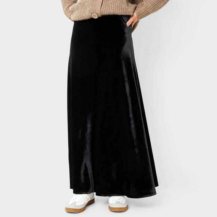 Threadbare Flared Velvet Maxi Skirt from You Know Who's