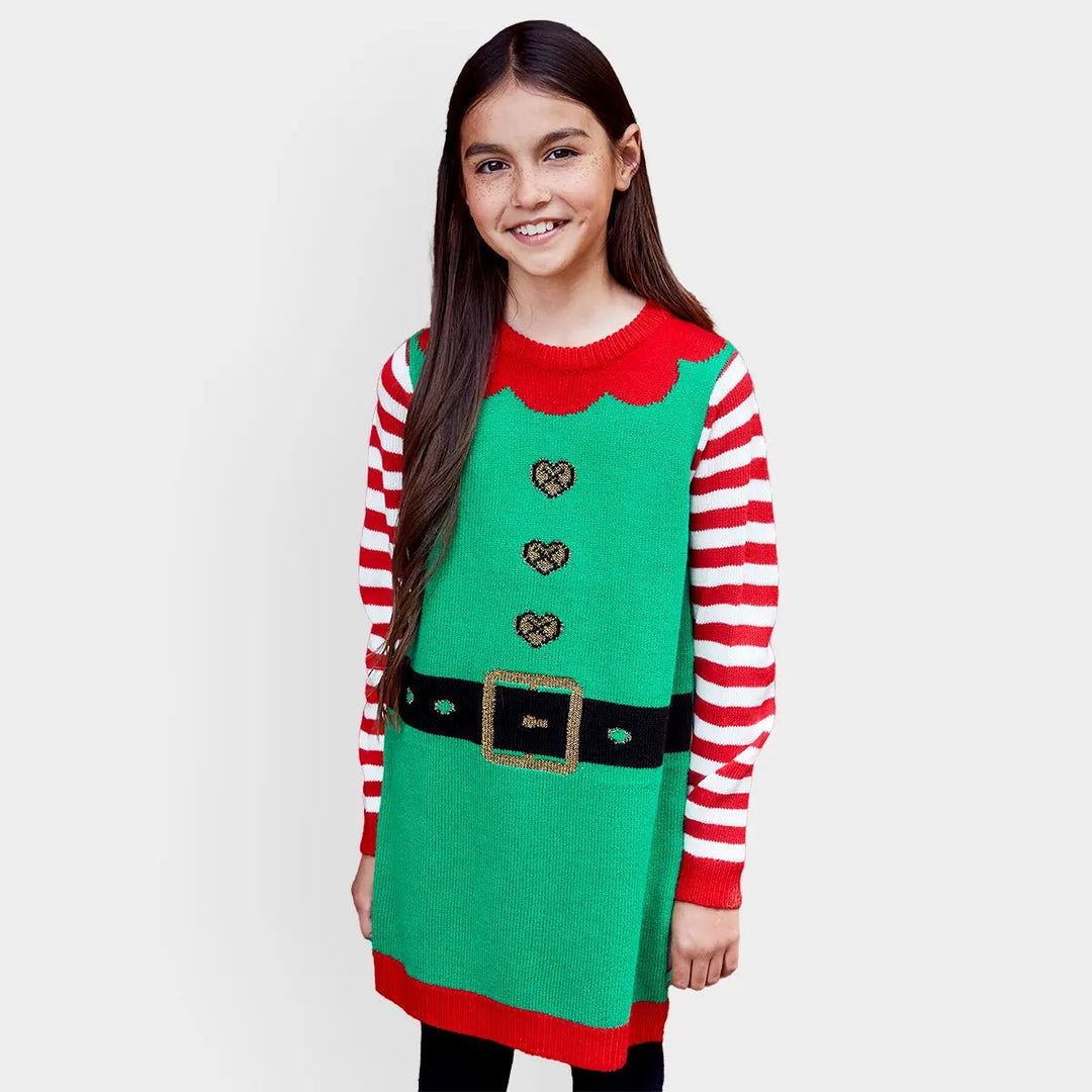 Threadbare Girls Christmas Knitted Dress from You Know Who's